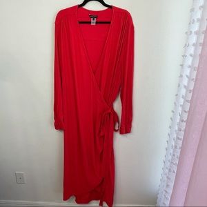 Elegant Rivers Red Wrap Dress